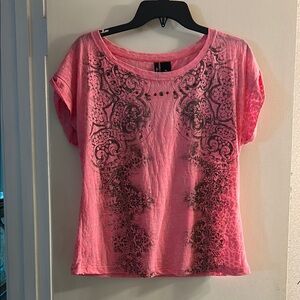 Pink Graphic Women's Top